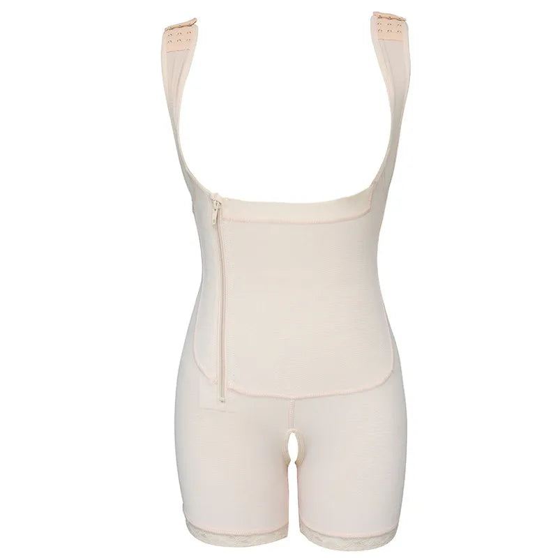 Corsé adelgazante de encaje con cremallera para mujer, ropa interior moldeadora de cintura, corsé de Control, levantador de glúteos, Correa moldeadora de cuerpo, Body de talla grande S-6xl