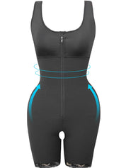 Corsé adelgazante de encaje con cremallera para mujer, ropa interior moldeadora de cintura, corsé de Control, levantador de glúteos, Correa moldeadora de cuerpo, Body de talla grande S-6xl