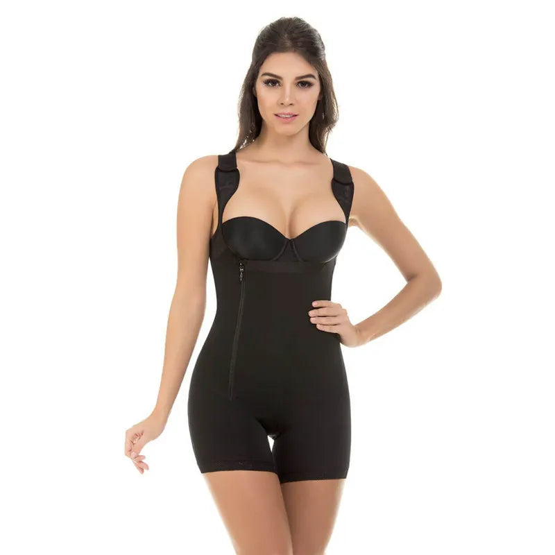 Corsé adelgazante de encaje con cremallera para mujer, ropa interior moldeadora de cintura, corsé de Control, levantador de glúteos, Correa moldeadora de cuerpo, Body de talla grande S-6xl