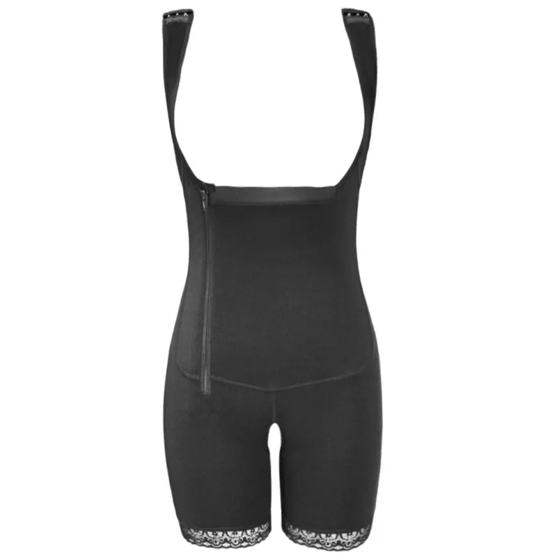 Corsé adelgazante de encaje con cremallera para mujer, ropa interior moldeadora de cintura, corsé de Control, levantador de glúteos, Correa moldeadora de cuerpo, Body de talla grande S-6xl