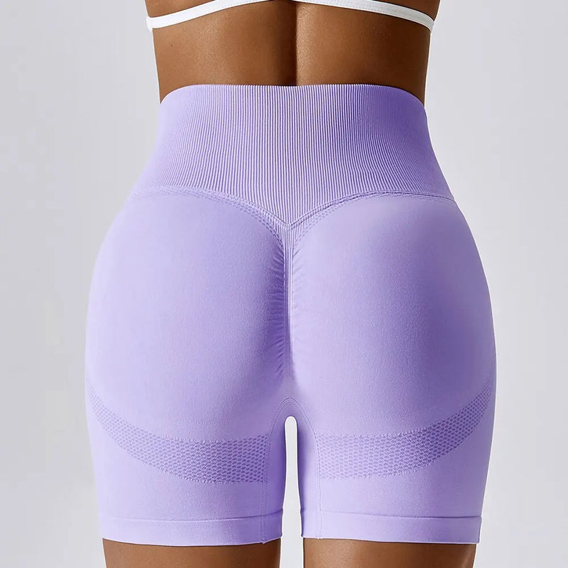 Shorts de sport sans couture pour femmes, vêtements de yoga, leggings de cyclisme, jogging, fitness, taille haute, push up, gym