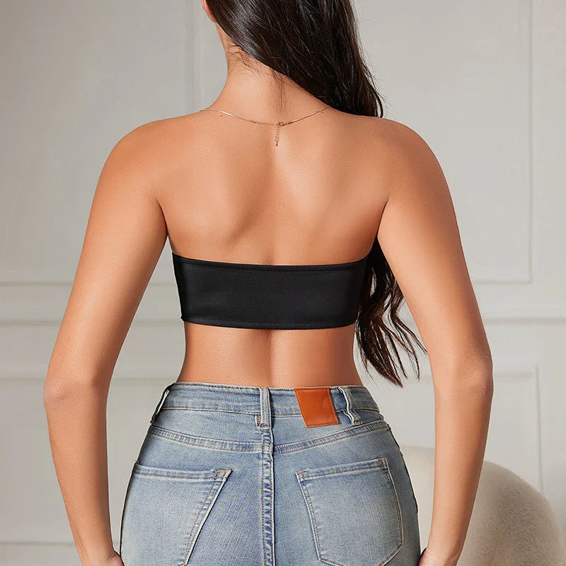 1 pièce/2 pièces/paquet offre spéciale nouveau Design efficace antidérapant côté une pièce Bralette rembourré glace soie sans couture soutien-gorge sans bretelles pour les femmes