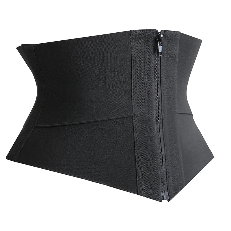 Entrenador de cintura de látex con cremallera, moldeador de cuerpo, ropa moldeadora adelgazante de barriga, corsé de entrenamiento de cintura envolvente para mujer, cintura más delgada