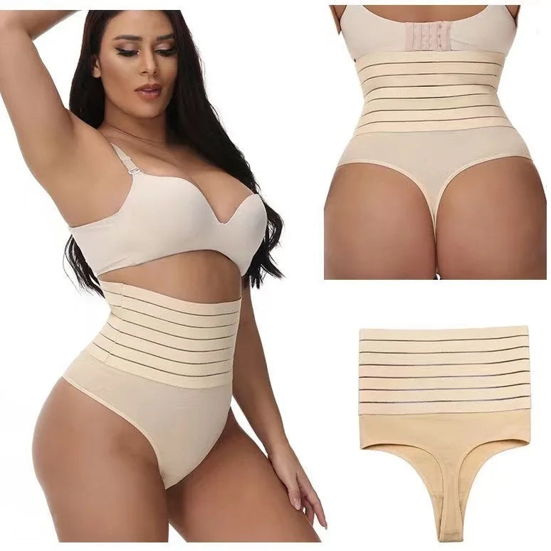 1 Uds. Bragas moldeadoras de cintura alta para mujer, Tanga moldeador de cuerpo, ropa interior adelgazante, bragas de Control levantadoras de glúteos, ropa moldeadora Sexy