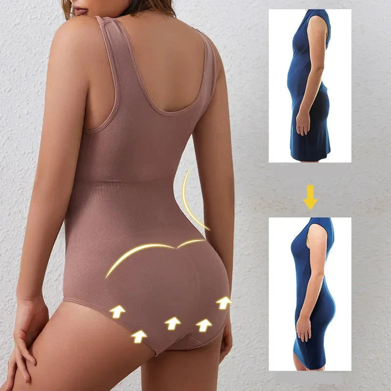 Body adelgazante, ropa interior moldeadora de cuerpo, corsé posparto, bragas de Control de barriga, correas anchas, elevador de glúteos