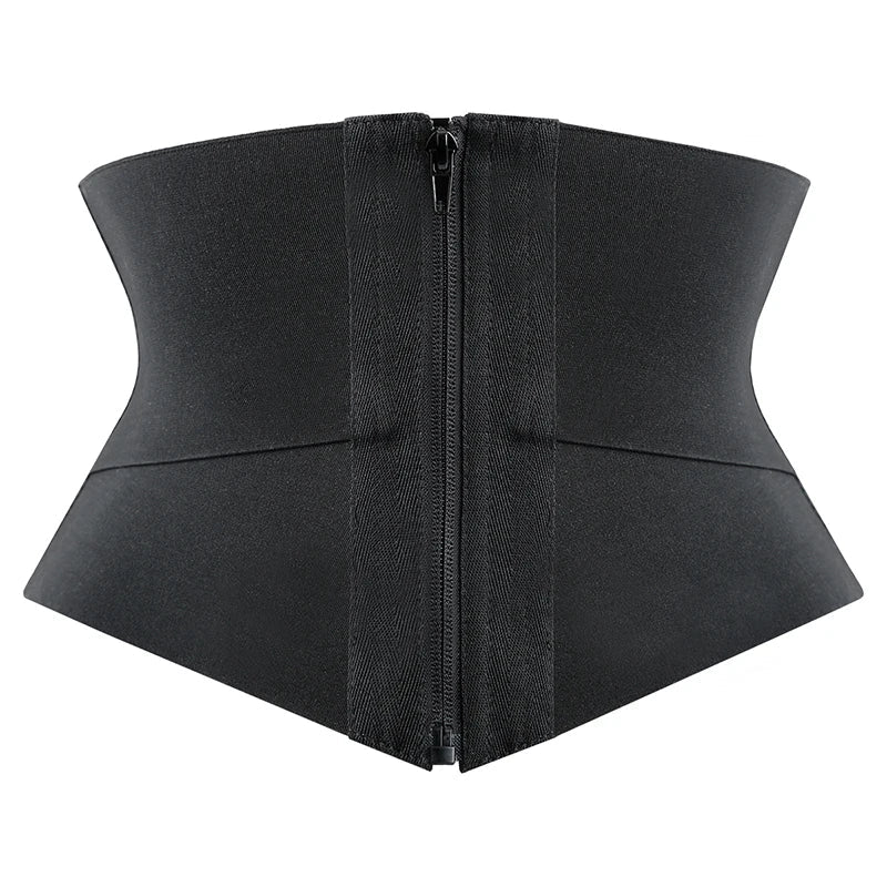 Entrenador de cintura de látex con cremallera, moldeador de cuerpo, ropa moldeadora adelgazante de barriga, corsé de entrenamiento de cintura envolvente para mujer, cintura más delgada