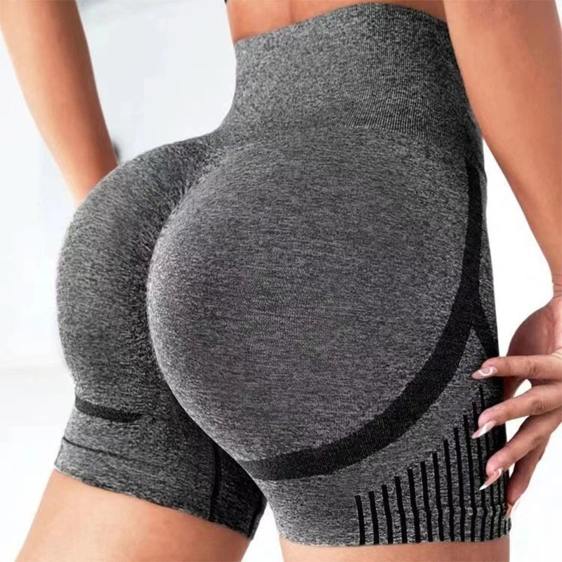 Shorts de Yoga Sin Costuras de Alta Elasticidad